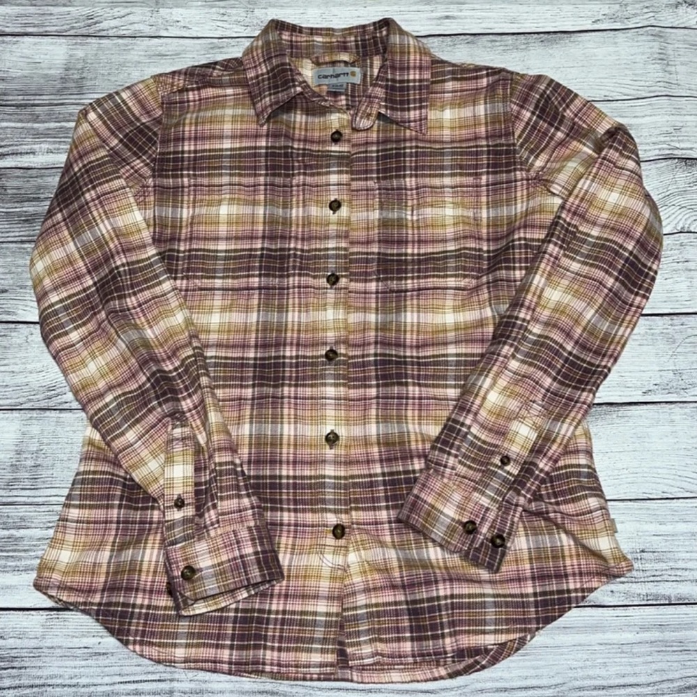 Carhartt Flannel Light Pink/Mixed Colors | Size Small